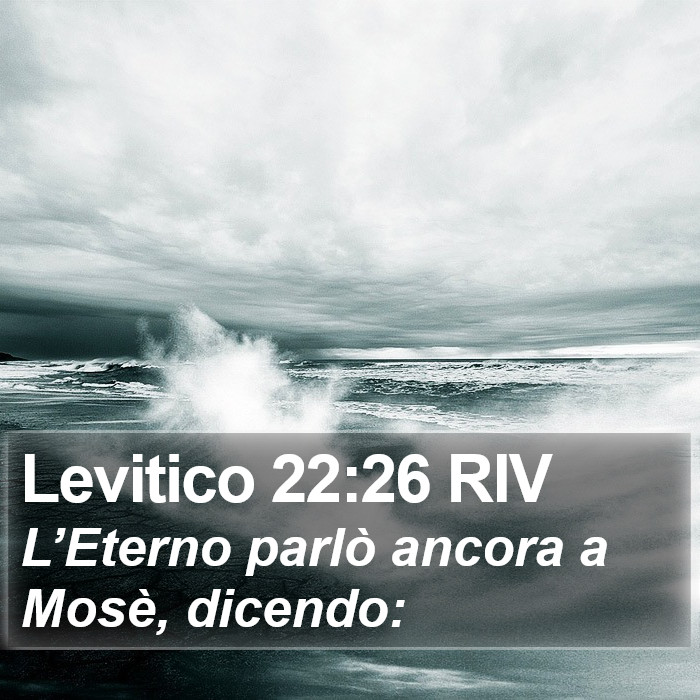 Levitico 22:26 RIV Bible Study