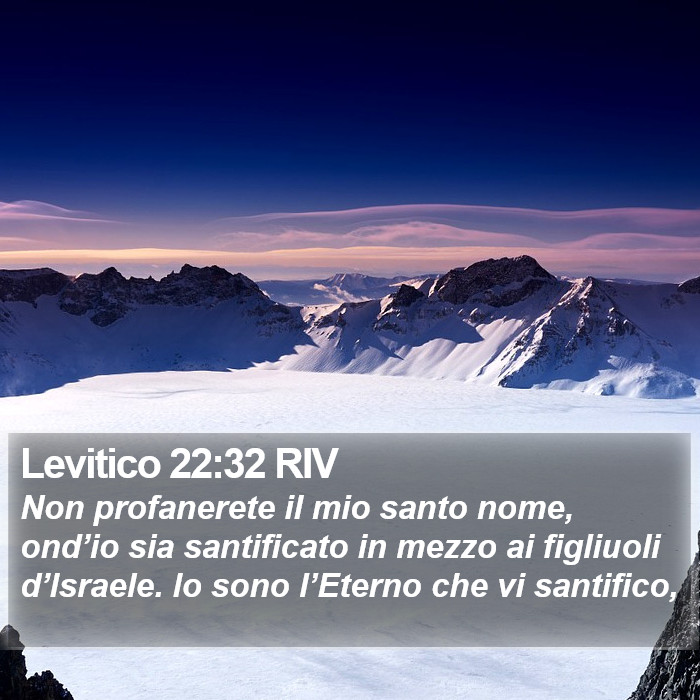 Levitico 22:32 RIV Bible Study