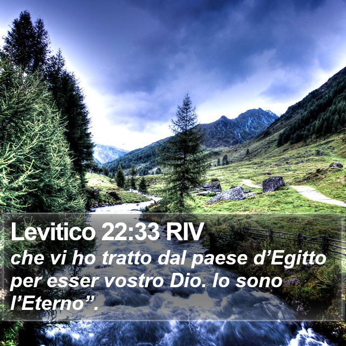 Levitico 22:33 RIV Bible Study