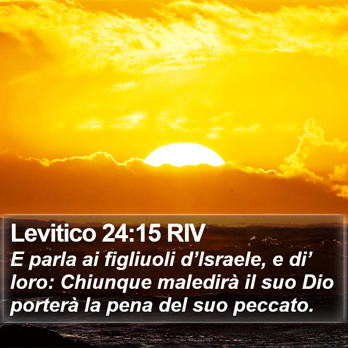 Levitico 24:15 RIV Bible Study