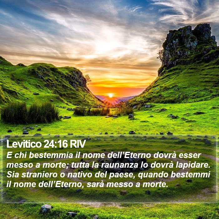 Levitico 24:16 RIV Bible Study