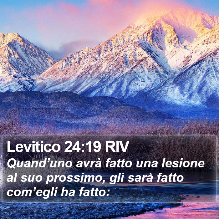 Levitico 24:19 RIV Bible Study