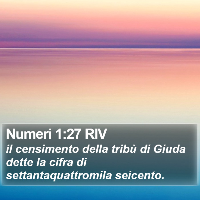 Numeri 1:27 RIV Bible Study