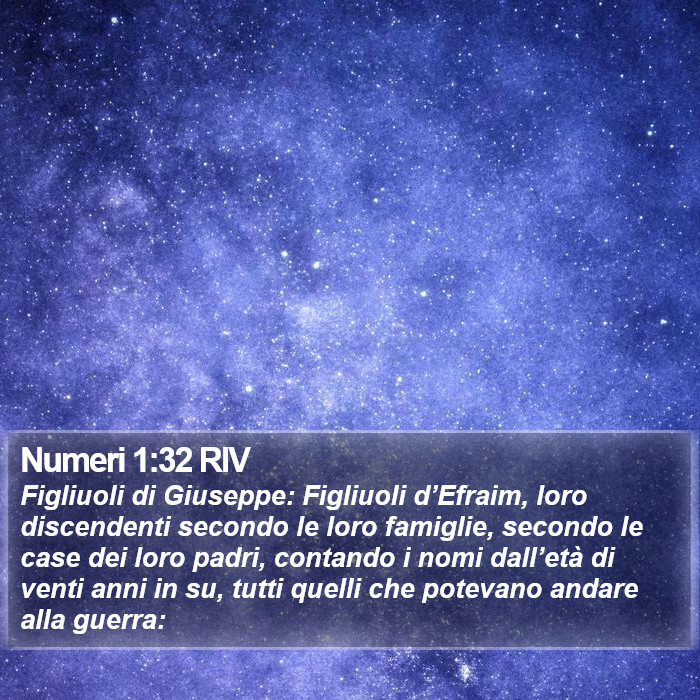 Numeri 1:32 RIV Bible Study