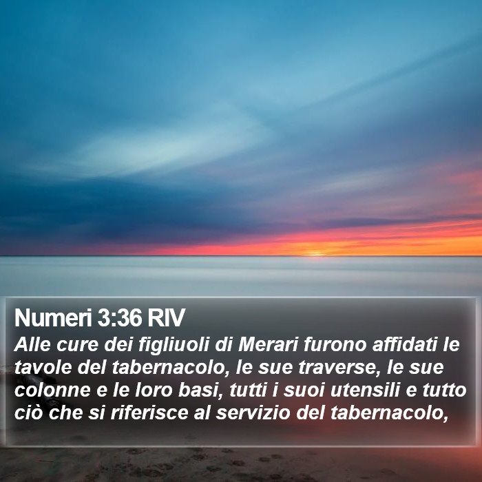 Numeri 3:36 RIV Bible Study