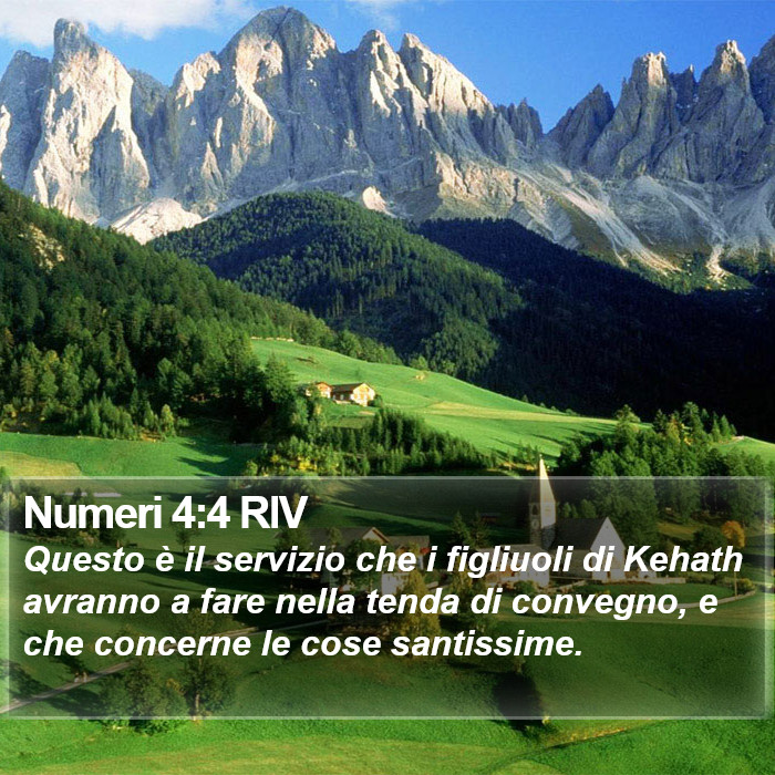 Numeri 4:4 RIV Bible Study