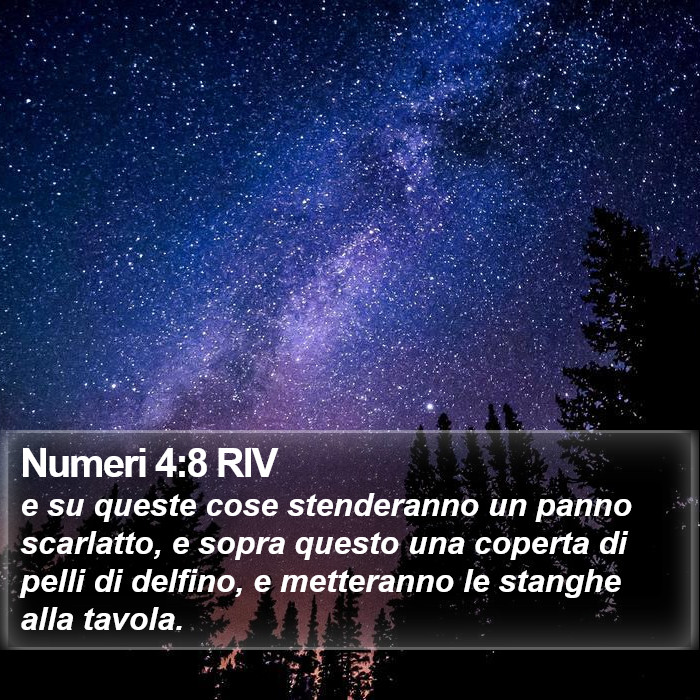 Numeri 4:8 RIV Bible Study