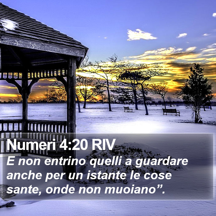 Numeri 4:20 RIV Bible Study