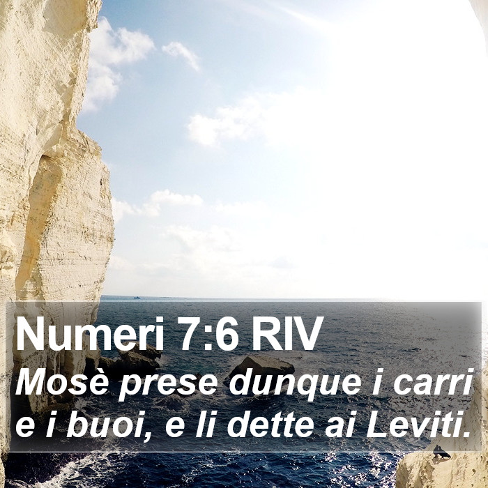 Numeri 7:6 RIV Bible Study