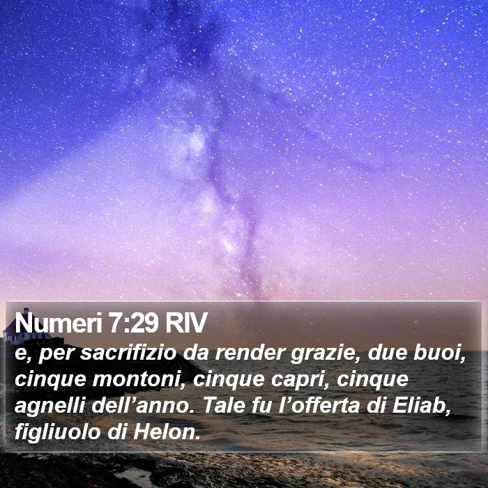 Numeri 7:29 RIV Bible Study