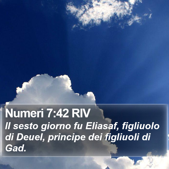 Numeri 7:42 RIV Bible Study