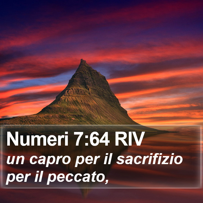 Numeri 7:64 RIV Bible Study