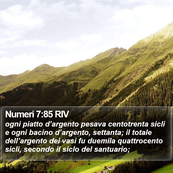 Numeri 7:85 RIV Bible Study