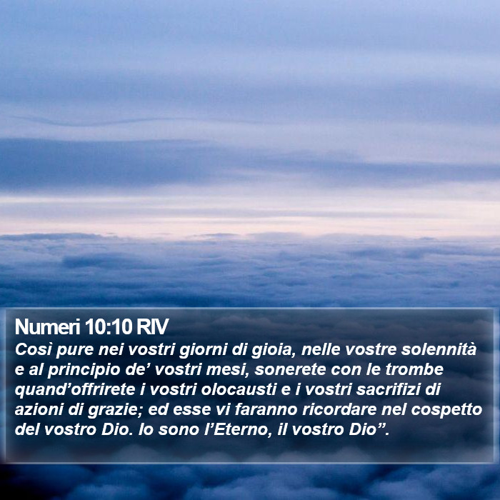 Numeri 10:10 RIV Bible Study