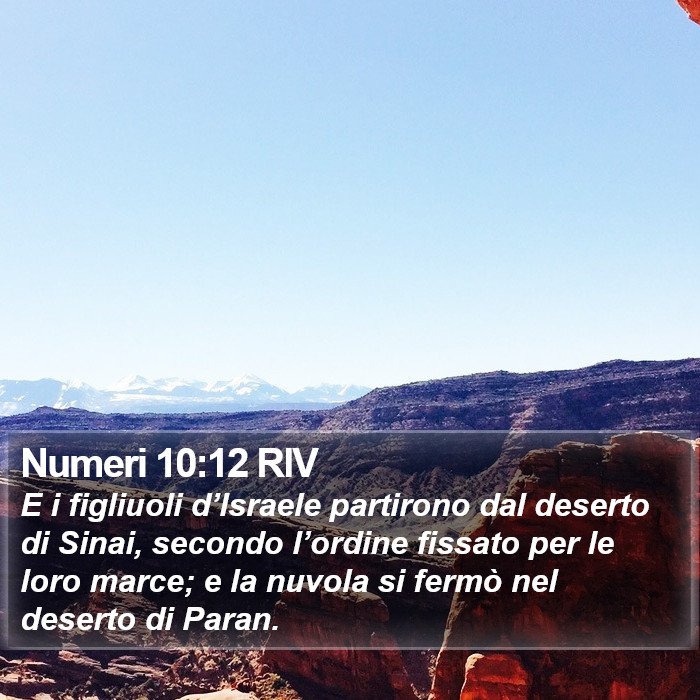 Numeri 10:12 RIV Bible Study