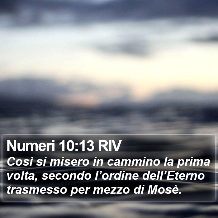 Numeri 10:13 RIV Bible Study