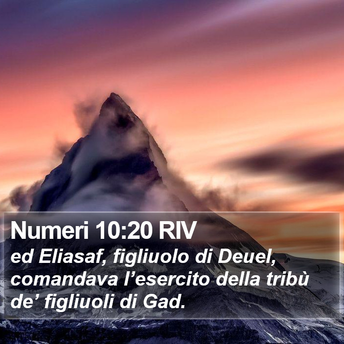 Numeri 10:20 RIV Bible Study