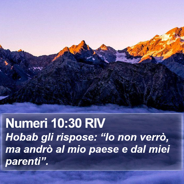 Numeri 10:30 RIV Bible Study