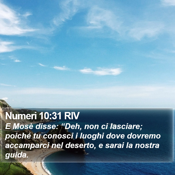 Numeri 10:31 RIV Bible Study