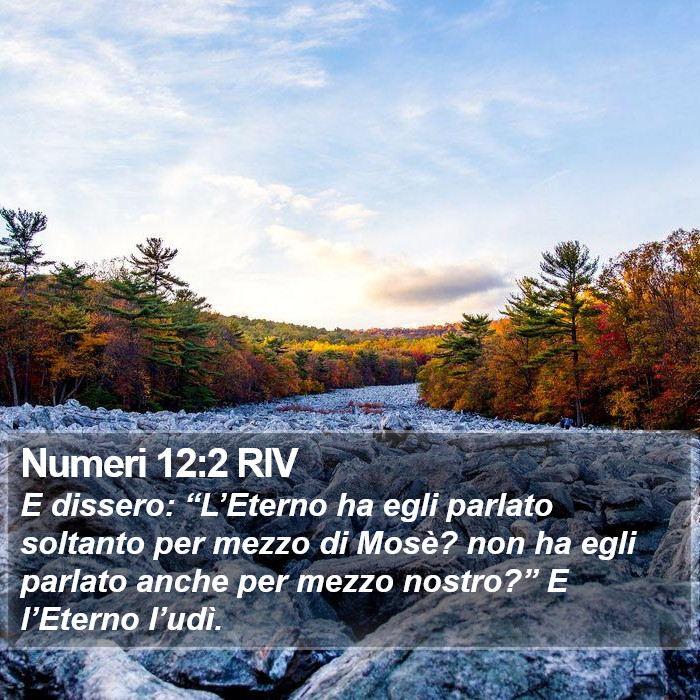 Numeri 12:2 RIV Bible Study
