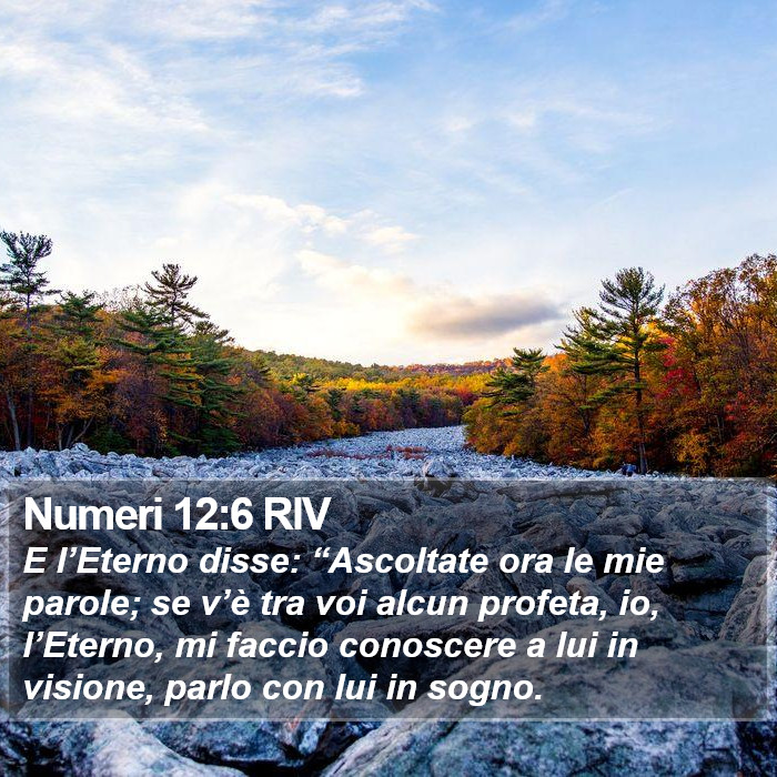 Numeri 12:6 RIV Bible Study