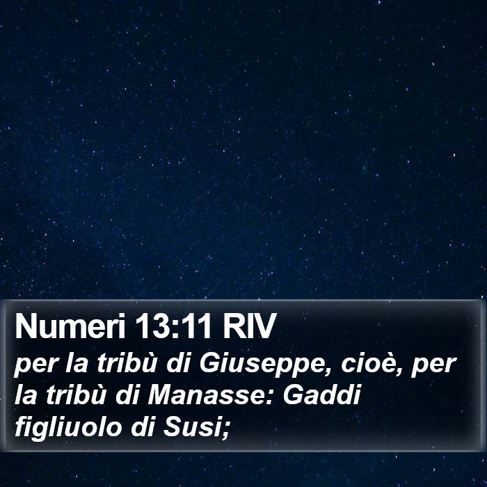Numeri 13:11 RIV Bible Study
