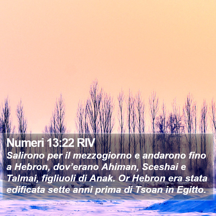 Numeri 13:22 RIV Bible Study