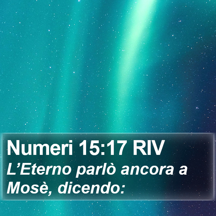 Numeri 15:17 RIV Bible Study