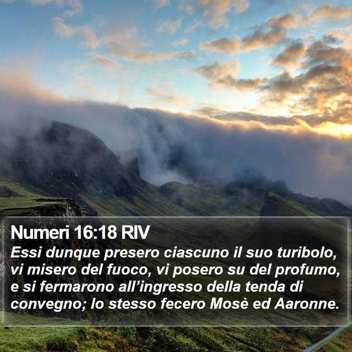 Numeri 16:18 RIV Bible Study