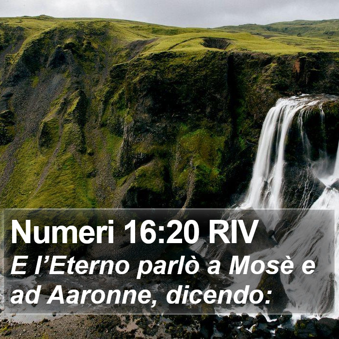 Numeri 16:20 RIV Bible Study