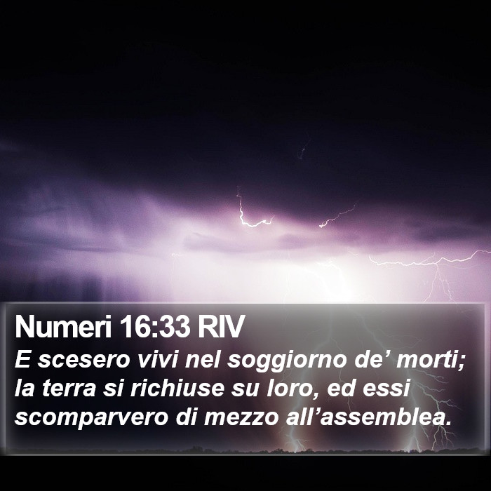 Numeri 16:33 RIV Bible Study