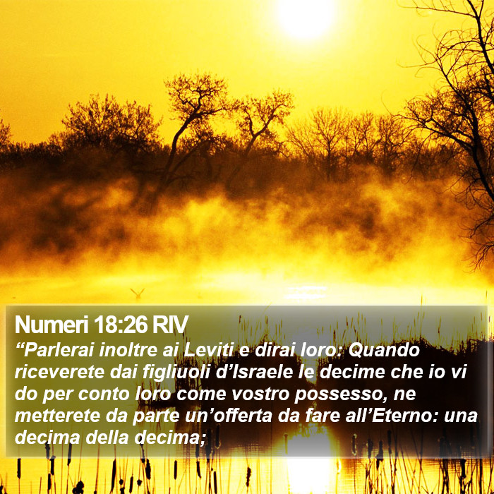 Numeri 18:26 RIV Bible Study