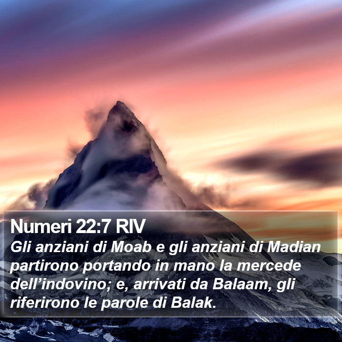 Numeri 22:7 RIV Bible Study