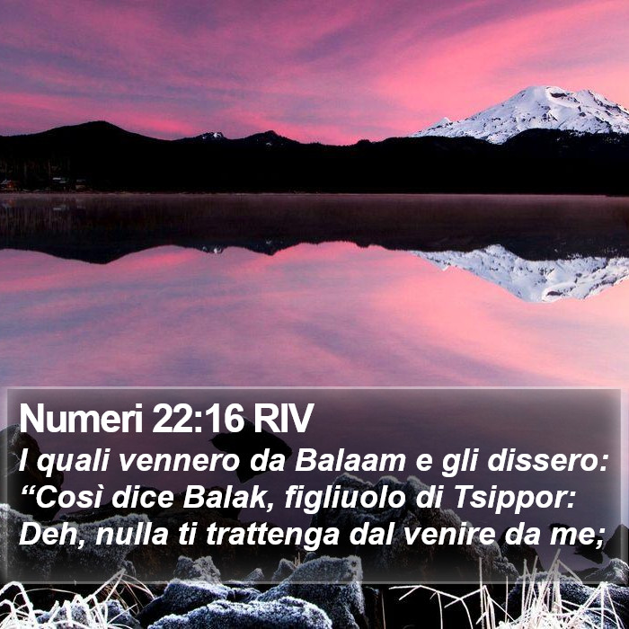 Numeri 22:16 RIV Bible Study