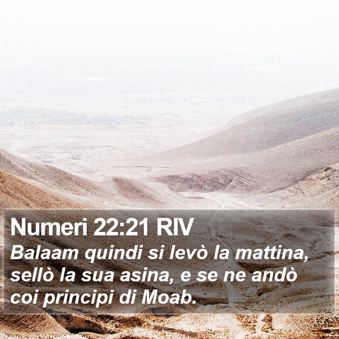 Numeri 22:21 RIV Bible Study