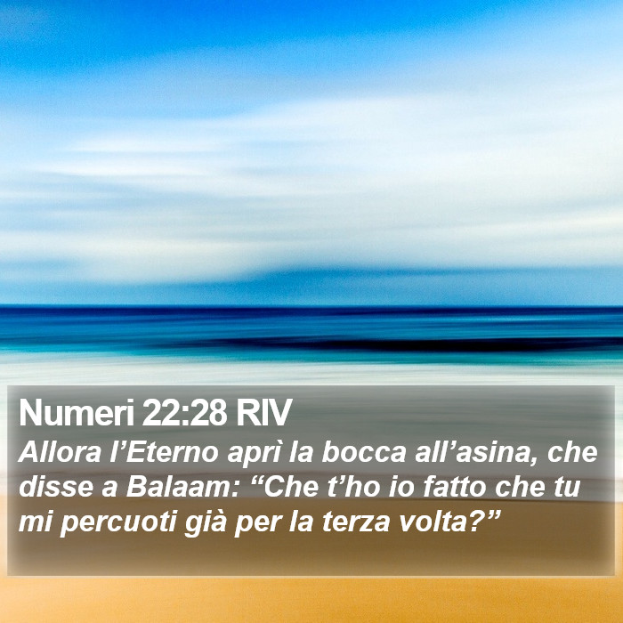 Numeri 22:28 RIV Bible Study