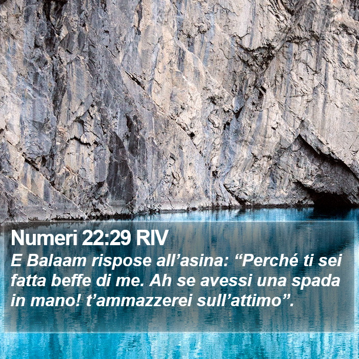 Numeri 22:29 RIV Bible Study