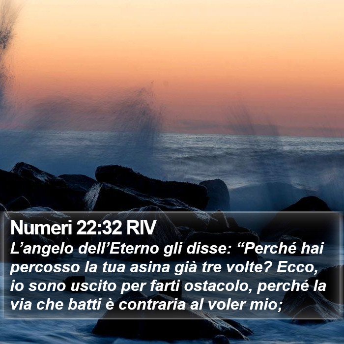 Numeri 22:32 RIV Bible Study
