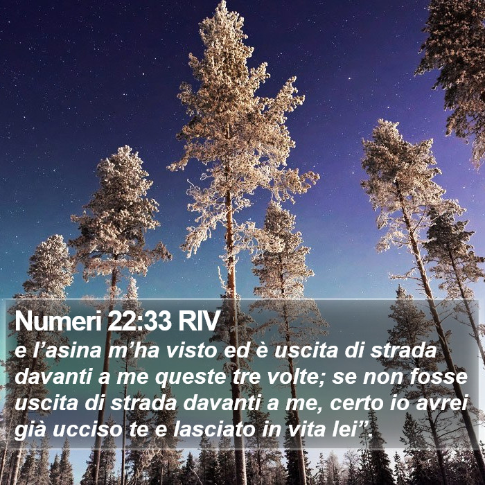 Numeri 22:33 RIV Bible Study