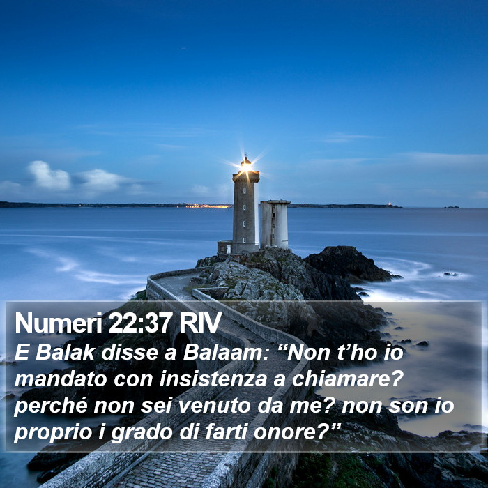 Numeri 22:37 RIV Bible Study