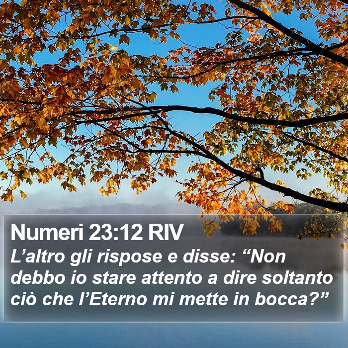 Numeri 23:12 RIV Bible Study