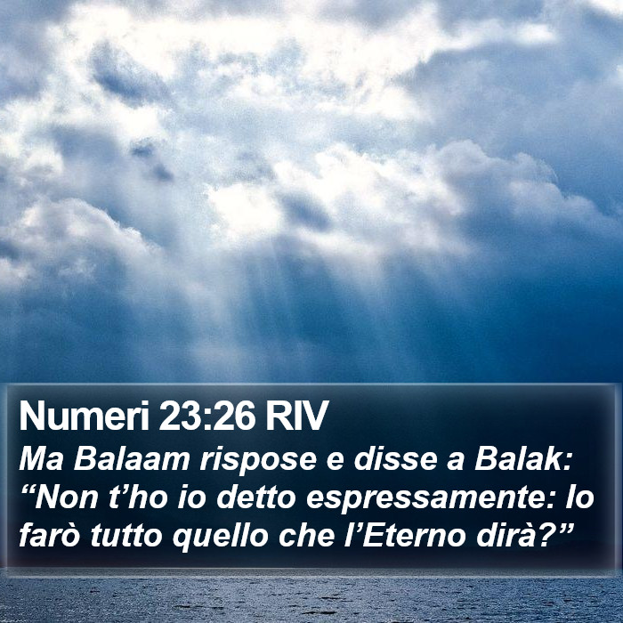 Numeri 23:26 RIV Bible Study