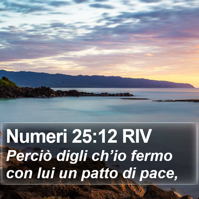 Numeri 25:12 RIV Bible Study