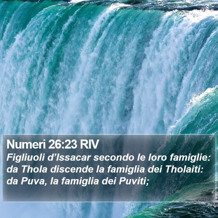 Numeri 26:23 RIV Bible Study
