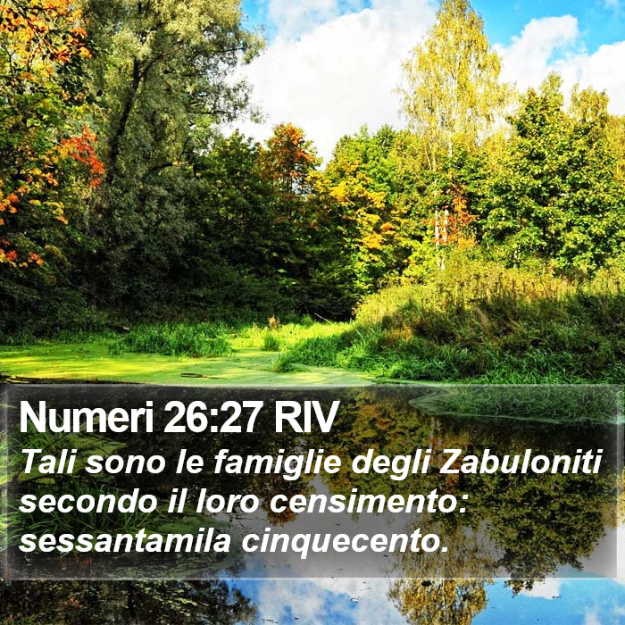 Numeri 26:27 RIV Bible Study