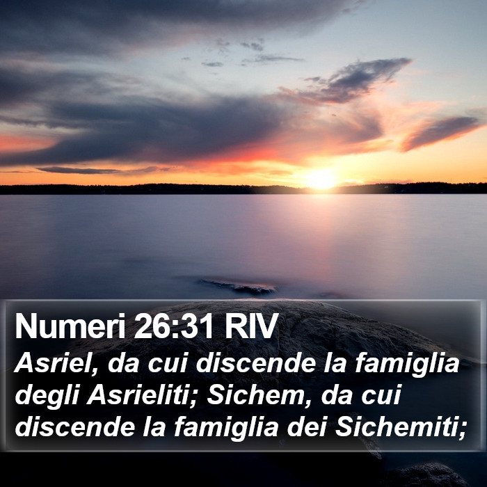 Numeri 26:31 RIV Bible Study