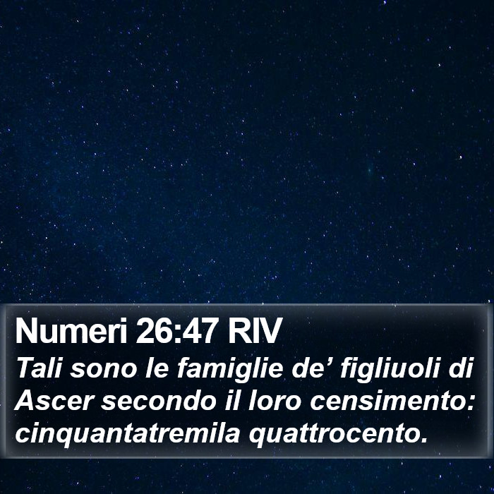 Numeri 26:47 RIV Bible Study