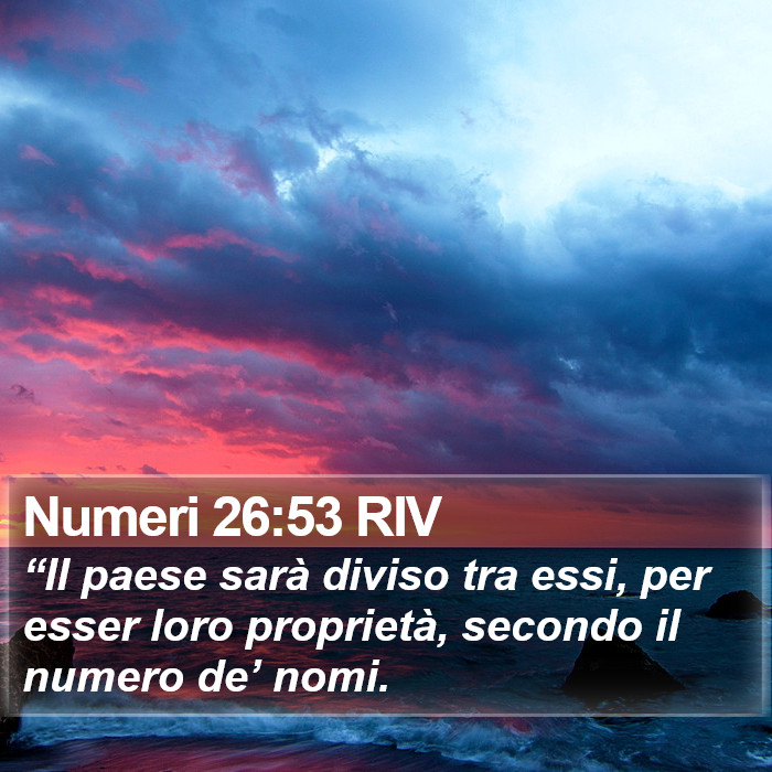 Numeri 26:53 RIV Bible Study