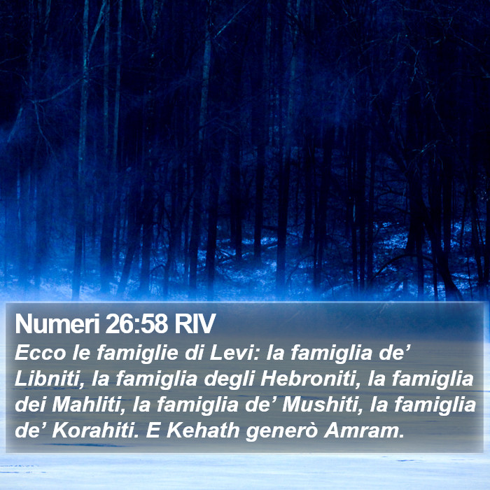Numeri 26:58 RIV Bible Study