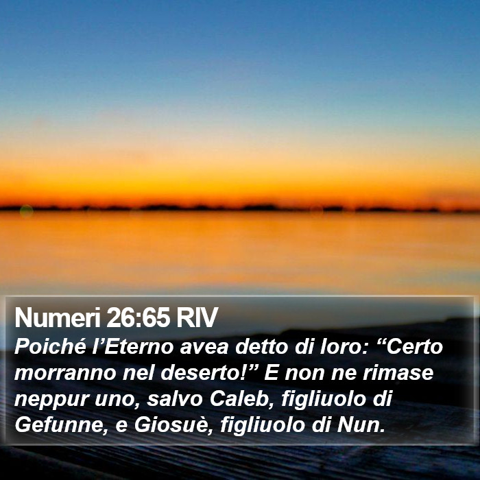 Numeri 26:65 RIV Bible Study